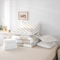 thumbnail image 6 of meiyoeat Modern Geometric Plaid 7-Piece Twin Bedding,Abstract Piexal Pattern Bedding Comforter Set,Reversible, 6 of 7
