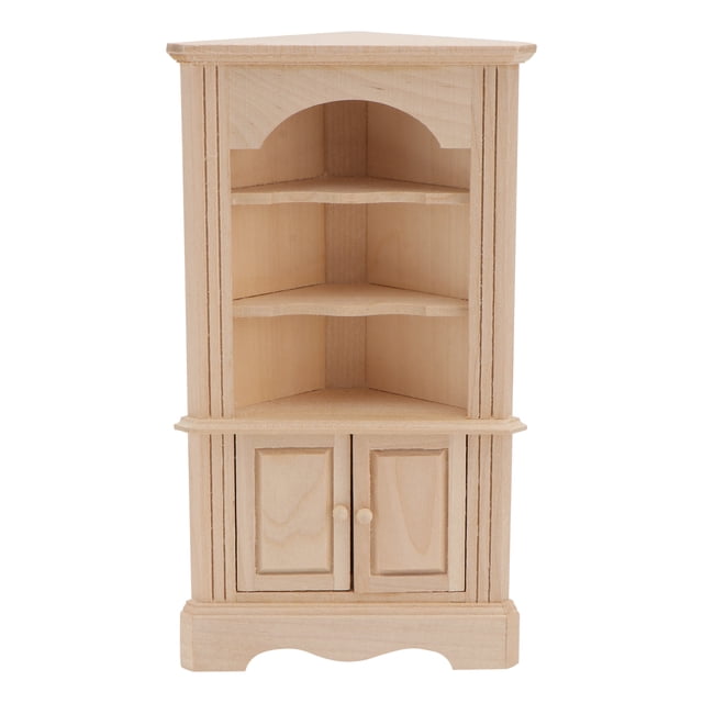CIMAXIC 1 Pce Mini Meuble de Maison Modèle Armoire Mini Maison Armoire Triangulaire Modèle, 6.38"X3.62"X1.69 Pouces