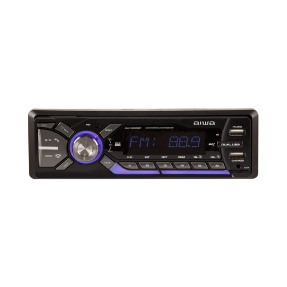 Autoestéreo AiwaBluetooth Mp3 USB AM/FM Color Negro Modelo AW-3269BT