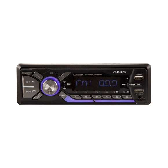 Autoestéreo AiwaBluetooth Mp3 USB AM/FM Color Negro Modelo AW-3269BT