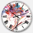 thumbnail image 1 of DesignArt Horloge Murale Grande à Fleurs Rouges Abstraites Peintes à la Main, 1 of 2