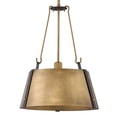 thumbnail image 2 of 1 Light Medium Drum Chandelier In Traditional-Rustic-Industrial Style 15.25 Inches Wide By 19.75 Inches High-Rustic Brass Finish Hinkley Lighting, 2 of 9