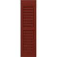 thumbnail image 5 of Ekena Millwork 18"W x 62"H Americraft Two Equal Louver Exterior Real Wood Shutters (Per Pair), Pepper Red, 5 of 10