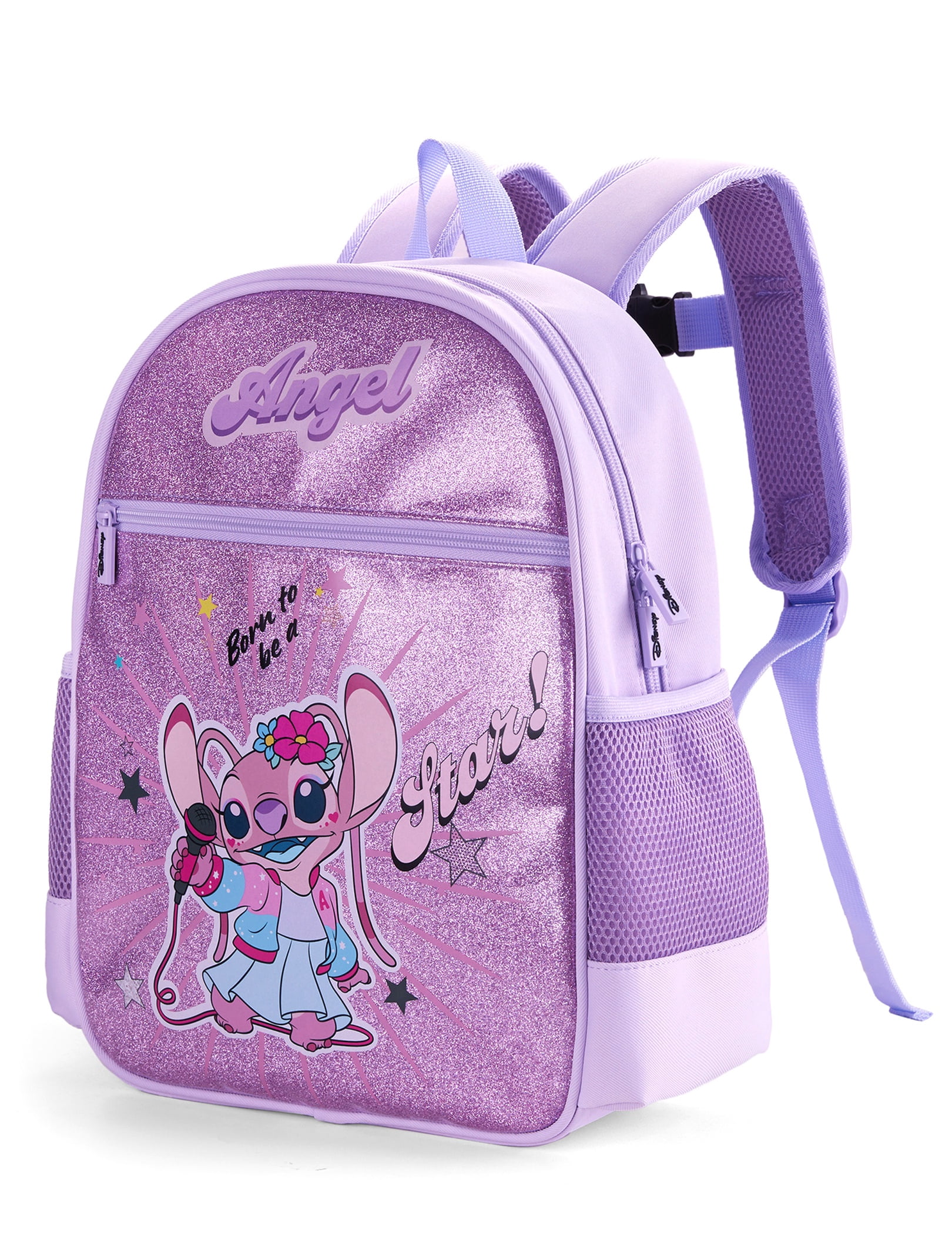 Disney Stitch Angel Girls Cute Backpack Water Resistant Toddler Backpack School Kids Elementary Bookbag