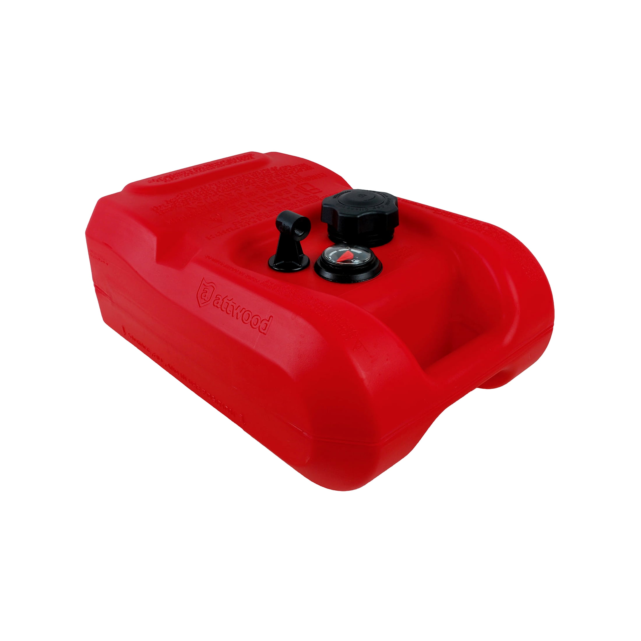 Attwood 6-Gallon Portable Fuel Tank with Fuel Gauge, Red