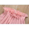 thumbnail image 4 of Paguaki Toddler Girls Outfits Kids Sets Summer Sunflower T-Shirt Top And Chiffon Ruched Loose Pants Children Girls' Clothing, 4 of 5