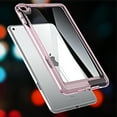 thumbnail image 2 of Hybrid Back Case for iPad mini 5/mini 4,Slim&Light, - Ultra Slim Clear Transparent Rugged Back Cover with Shockproof Resistant Flexible Soft Transparent TPU Bumper,Pink, 2 of 7