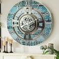 thumbnail image 3 of THE GEARS CLOCK Wall Clock with Real Moving Gears EN-LI_ 24 in Round Aqua-Green, 3 of 11