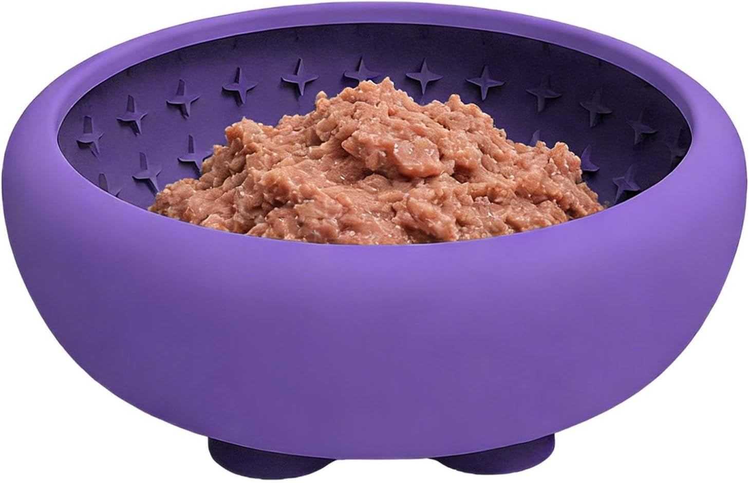 Silicone Slow Feed Licking Bowl, Anti-Choke, Suction Cup Base, Non-Slip, Easy Clean, for Dogs Cats