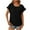 Black, variant on Xixinqiwan Women Tops under $10.00,Women's Fashion Casual Spring And Summer New Loose Thread Stitching Round Neck Short-Sleeved T-shirts Clothes under $5.00
