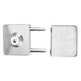 thumbnail image 2 of Cerradura automática para puerta de vidrio doble de un solo lado de acero inoxidable pulido con chorro de arena, de 3,9 a 4,7 pulgadas, para puertas cuadradas, 2 of 8