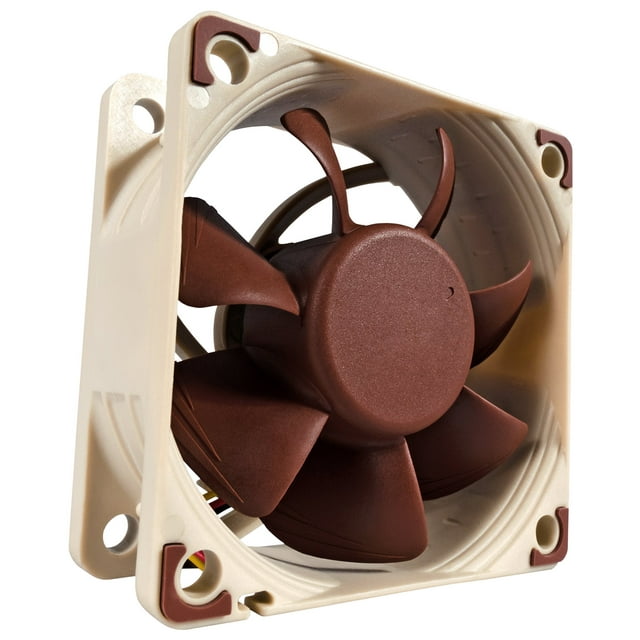 Ventilador Noctua NF-A6x25 FLX Premium Silencioso, 60 mm, 12 V, 3 pines, marrón