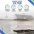 thumbnail image 4 of Range Hood Filter Replacement for Braun Nu-Tone BP55 Hood Grease Filter 8" x 9.5" - Aluminum Mesh Screen Hood Vent Filter for Range Hood - Filters Grease from Entering Kitchen Stove Overhead (1-Pack), 4 of 6