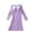 Purple, variant on HUJlwoi Sleep Shirts for Women Long Sleeve Nightshirt Round Neck Soft Loose Pajama Tops Silid Color Classic Nightdress