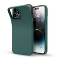 thumbnail image 1 of For iPhone 14 Pro Max Silicone Case Shockproof Rugged Liquid Soft Cover, Green, 1 of 8