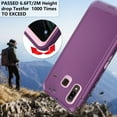 thumbnail image 5 of Compatible with Samsung Galaxy A20 A30 A50 Phone Case Hybrid Rugged Shockproof Hard Protective Drop Proof Full Body Heavy Duty Mobile Cell Cover for M10s A50S A30S A 30 50 50S 30S 2A Women Men Purple, 5 of 7