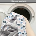 thumbnail image 6 of Bear Dog Crate Cover, Pattern of Animal Silhouettes on a Plain Background, Easy to Use Pet Kennel Cover Small Dogs Puppies Kittens, 7 Sizes, Rose Blue Grey, by Ambesonne, 6 of 6