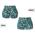 thumbnail image 5 of Haiem Floral No Front Seam Biker Shorts for Women Yoga Workout Gym Bike Shorts with Tummy Control Moisture-Wicking-Small, 5 of 9