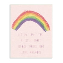 Stupell Love You a Little More Pink Rainbow Wall Plaque Art 10 x 15
