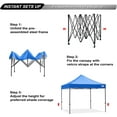 thumbnail image 6 of ABCCANOPY 10' x 10' Blue Outdoor Commercial Instant Shelter Metal Patio Pop-Up Canopy, 6 of 8
