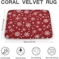thumbnail image 3 of Red Welcome Door Mat,Snowflakes Themed Front Door Rug, Outdoor Rug, Entrance Carpet, Farmhouse Front Porch Rug Decor Door Mat for Outdoor Indoor/Front Door/Kitchen 16"x24", 3 of 8
