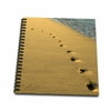 3dRose Footprints in the Sand, Mauritius, Africa-AF28 PSK0120 - Peter Skinner - Mini Notepad, 4 by 4-inch