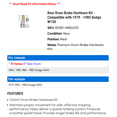 thumbnail image 2 of Rear Drum Brake Hardware Kit - Compatible with 1979 - 1985 Dodge W150 1980 1981 1982 1983 1984, 2 of 2