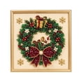 thumbnail image 3 of Christmas Pearl Diamond Art Painting Kit with Frame Festive Diamond Dots Bead Craft for Adults Beginners Holiday Themes Raised Pearl Art Wall Decor Relaxing Handmade Gift, 3 of 6