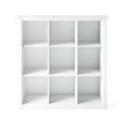 thumbnail image 3 of Artisan 45 inch x 43 inch Solid Wood Transitional 9 Cube Bookcase and Storage Unit in White, 3 of 7