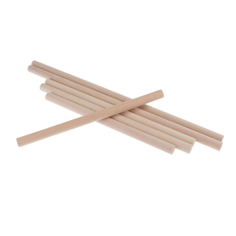 Wooden Dowel Rods Wood Sticks, 12x0.24 Round Wooden Dowels Rod for DIY,  Arts Decoration, Crafts Wand, 30pcs 