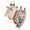H1754-Beige, variant on TOWED22 Newborn Infant Girl Fall Winter Clothing 3 Pcs Outfits Long Sleeve Crew Neck Print Romper Jumpsuit Pants Headband Bodysuit Set(Beige,0-3 M)
