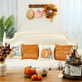 thumbnail image 2 of Fall Decorative Throw Pillow Covers 18 x 18 Inch Set of 4, Hello Pumpkin Fall Decor Outdoor Farmhouse Pillow Cases for Home Couch (Orange Color) G334-18, 2 of 6