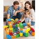 thumbnail image 4 of 2025 Hot Toys Magic Track Cube & New Klick Rail Electric Train Set, 51/81 PCS Flexible Race Track, Gravity-Defying 3D STEM Learning Toy for Kids, 4 of 5