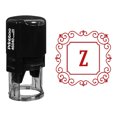 thumbnail image 1 of Printtoo Square Swirl Border Z Alphabet Monogram Initial Self Inking R-40 Office Stationary Rubber Stamp, 1 of 3