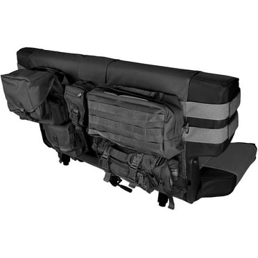 Rugged Ridge by RealTruck Seat Cover for Jeep CJ/Wrangler YJ | Rear, Cargo, Black | 13246.01 | Compatible with 1976-2006 Jeep CJ & Wrangler
