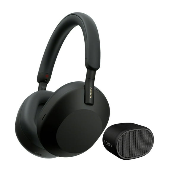 Sony WH-1000XM5 Wireless Over-Ear Headphones (Black) Bundle with Bluetooth Speaker