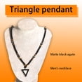 thumbnail image 6 of Linyer Stone Bead Man Necklace Portable Decorative Triangular Replacement 8mm Party Travelling Photography Pendant Ornament, 6 of 6
