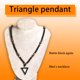 thumbnail image 5 of Minnieouse Collar de cuentas de piedra para hombre, colgante de cuello Triangular portátil, colgante de fotografía de viaje mate, adorno, regalo de Ropa, zapatos y accesorios Miscelánea Minnieouse AP015677-01, 5 of 6