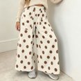 thumbnail image 4 of CHGBMOK Women's Polka Dot Wide Leg Pants Elastic High Waist Loose Casual Trousers Pull On Flowy Palazzo Pants with Pockets, 4 of 7