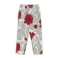 thumbnail image 5 of Kll Womens Leaves And Anemone Print Pajama Pants Soft Pajama Bottoms For Women Cozy Lounge Pants, 5 of 9