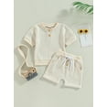 thumbnail image 4 of nvzhuang Infant Boys Summer Clothes Outfits Short Sleeve Tops and Elastic Waist Shorts 2Pcs Suit, 4 of 9