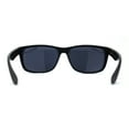 thumbnail image 4 of Locs Mens Woodgrain Arm Rectangular Sport Horn Rim Sunglasses Dark Grey Wood Black, 4 of 4