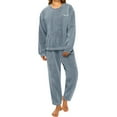 thumbnail image 2 of WCJM 80 S Outfits for Women Women's Fall Winter Coral Fleece Pajama Set Cozy Thickened Loungewear Long Sleeve Sleepwear with Pants Fashionable Soft for Cold Nights Two-Piece Set Women Pajama Sets, 2 of 5