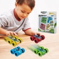 thumbnail image 7 of Set of 4 Friction Powered Car Toys, Double-sided Stunt Flip Inertia Car, Push and Go Toy Cars for Toddlers, Powered Pull Back Toys Vehicle 360 Rotation, Best Gifts for 3 4 5 6 7 8 Year Old Boy, 7 of 7