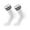 White, variant on BRICH Men's and Women's Sports Stripes Cotton Half Cushion Crew Socks White One Size