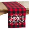 thumbnail image 2 of Saro Lifestyle Buffalo Plaid Merry Table Runner, 2 of 4