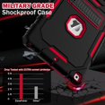 thumbnail image 3 of Funda ZoneFoker para iPad 9ª, 8ª y 7ª generación 10.2 con soporte, color negro y rojo, 3 of 7