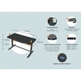 thumbnail image 3 of Motionwise Glasstop Height Adjustable Desk Black, 3 of 8