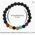 thumbnail image 2 of Pulseras para Hombre de Piedras Naturales, Pulseras de Piedras de Ojo de Tigre, Chakras, Lava Volcánica, Howlita o Ónix. Pulseras para Parejas - Ajustables mandiola Parejas, 2 of 7