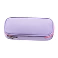 thumbnail image 3 of 8.9 Inch Pencil Case, Cute Purple Oxford Cloth Pen Bag with Compartments, Waterproof Stationery Pouch for School Office Travel, Durable Canvas Pencil Holder for Students Girls Boys, 3 of 9